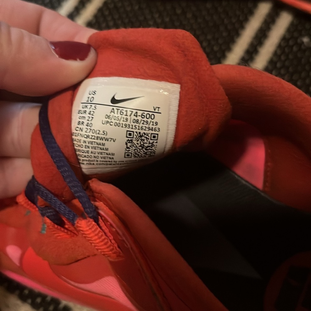 Nike Air pink red react size 10 - Picture 3 of 5